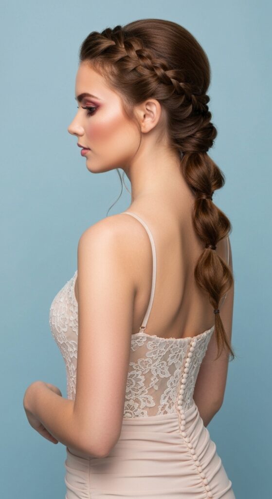 Dutch Braid Half-Up