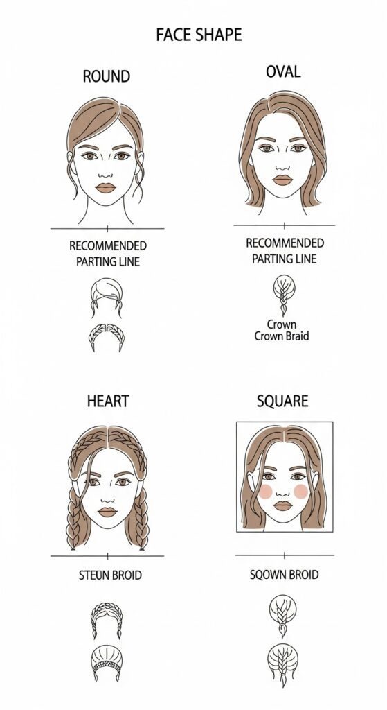 Face-Shape + Parting Guide