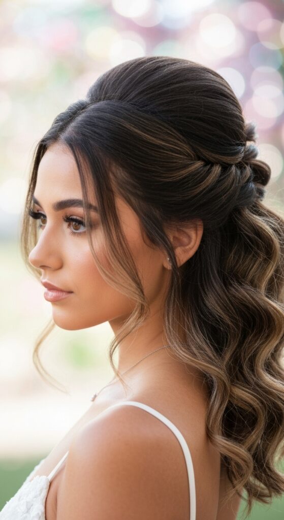 Half-Up For Fine Hair Volume