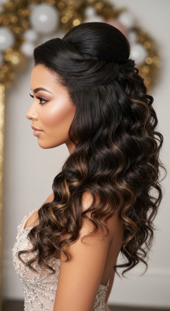 Half-Up For Thick Hair Control