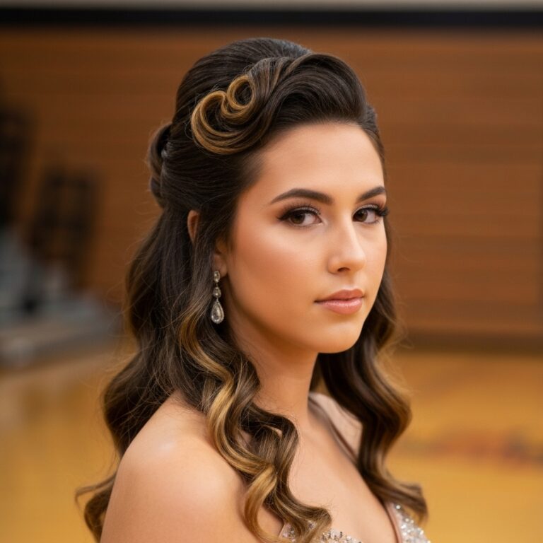 Half-Up Half-Down Homecoming Hairstyles