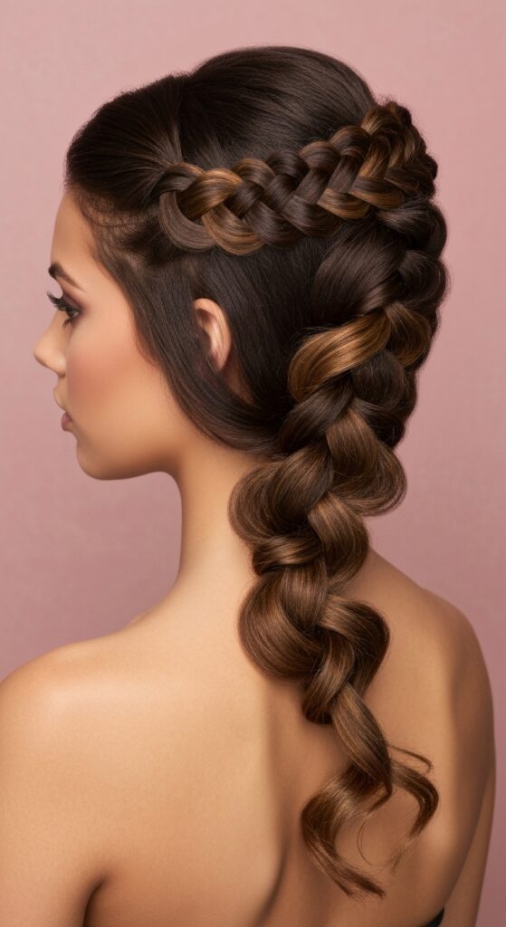 Infinity Braid Half-Up