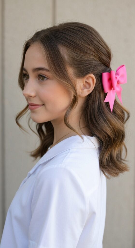 Low Half-Up Bow