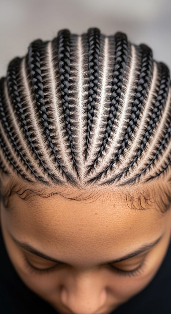 Quick Feed-In Cornrows