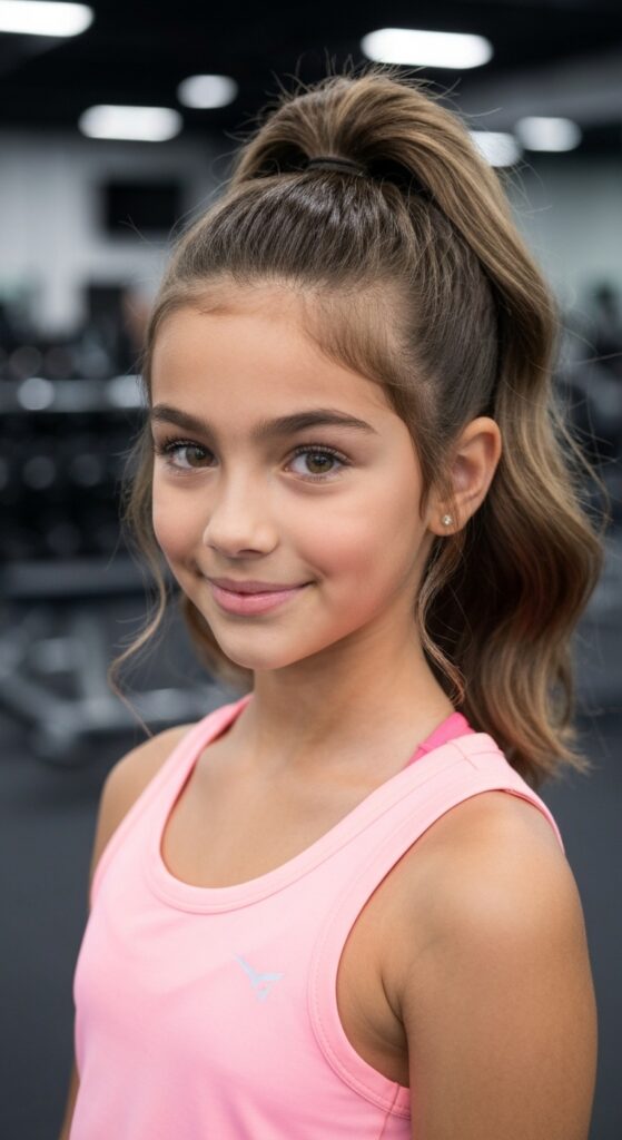 Sporty Half-Up High Pony