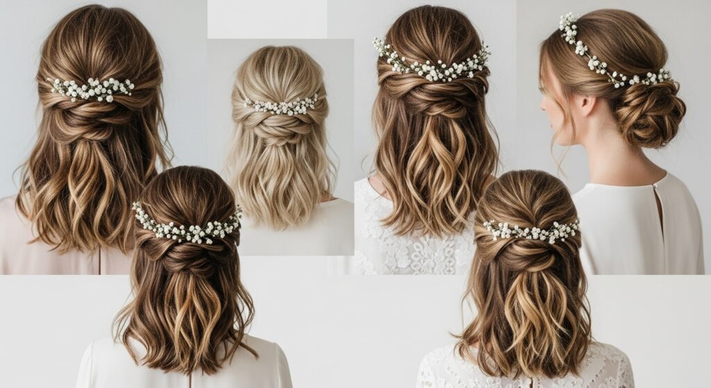 Bridesmaid Hairstyles for Medium-Length Hair
